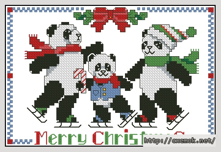Download embroidery patterns by cross-stitch  - Pandas, author 