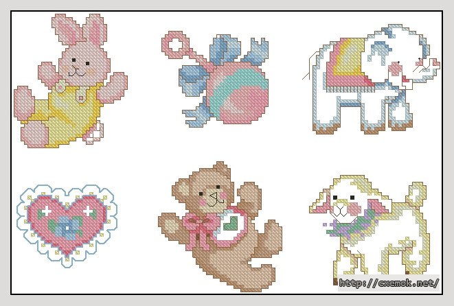 Download embroidery patterns by cross-stitch  - Baby keepsakes, author 