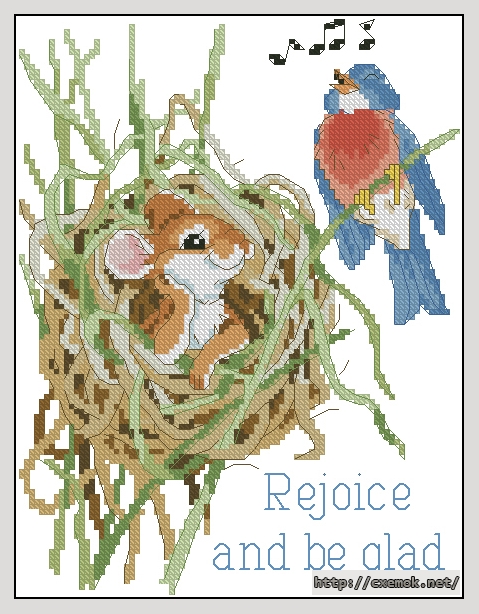 Download embroidery patterns by cross-stitch  - Rejoice and be glad, author 