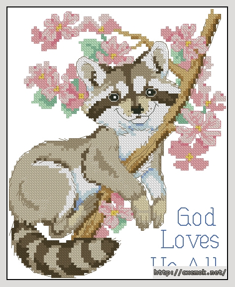 Download embroidery patterns by cross-stitch  - God love us all, author 