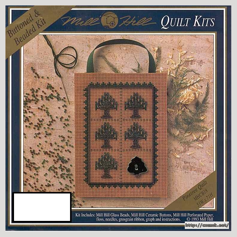 Скачать схему вышивки нитками Pine Tree Quilt, автор 
