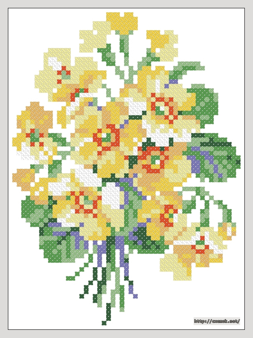 Download embroidery patterns by cross-stitch  - Лютики, author 