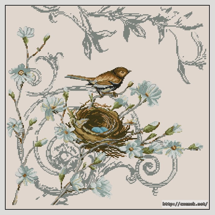 Скачать схемы вышивки нитками / крестом  - Wren & magnolia, автор 