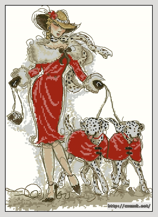 Download embroidery patterns by cross-stitch  - Dancing dalmatians, author 