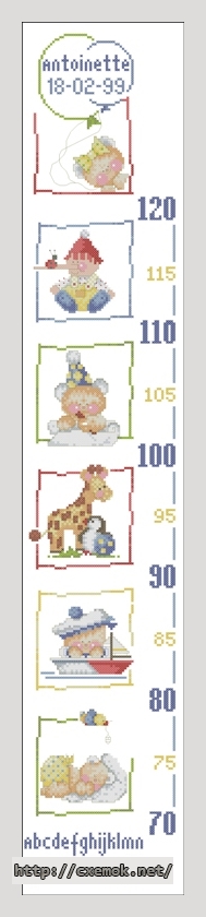 Download embroidery patterns by cross-stitch  - Meetlat baby joy collection, author 