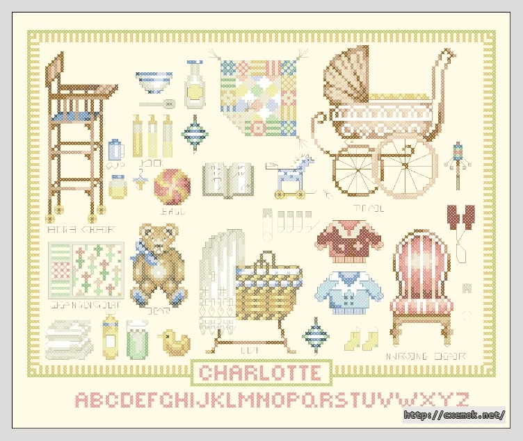 Download embroidery patterns by cross-stitch  - Baby allerlei, author 