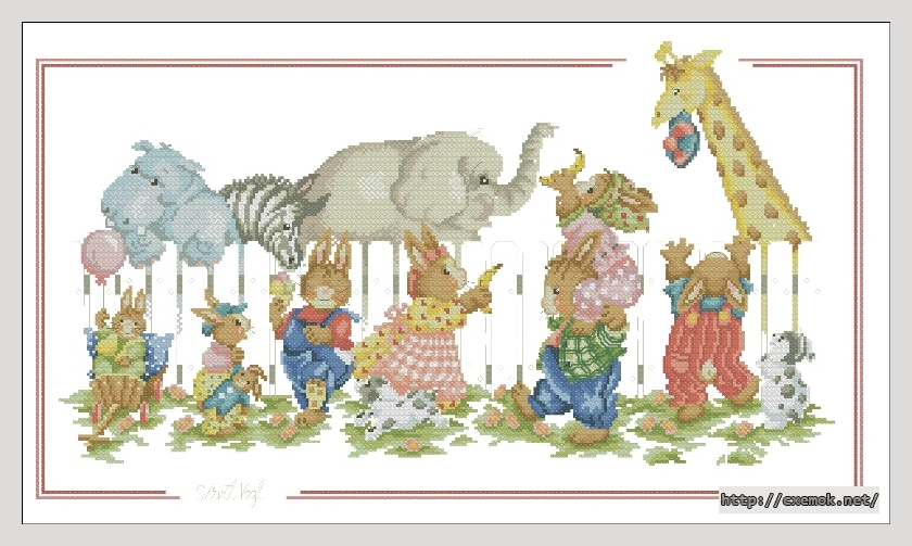 Download embroidery patterns by cross-stitch  - Zoo allerlei dieren, author 