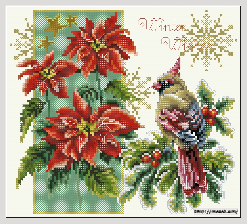 Download embroidery patterns by cross-stitch  - Winter wishes, author 