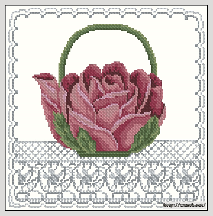 Download embroidery patterns by cross-stitch  - Rose teapot