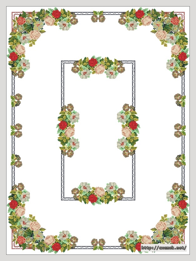 Download embroidery patterns by cross-stitch  - Manteleria antigua