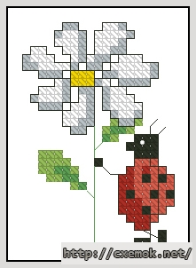 Download embroidery patterns by cross-stitch  - Божья коровка, author 