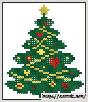 Download embroidery patterns by cross-stitch  - Елочка, author 