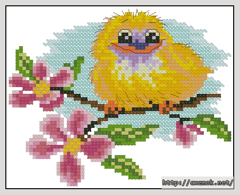 Download embroidery patterns by cross-stitch  - Веселый птенец, author 