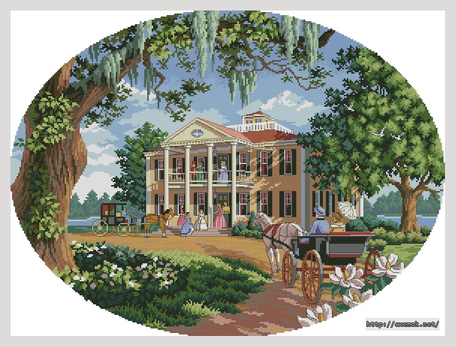 Download embroidery patterns by cross-stitch  - Southern social, author 