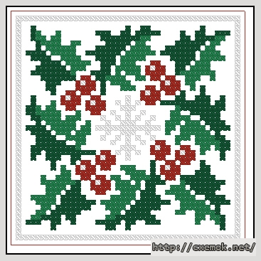Download embroidery patterns by cross-stitch  - Бискорню новогодняя
