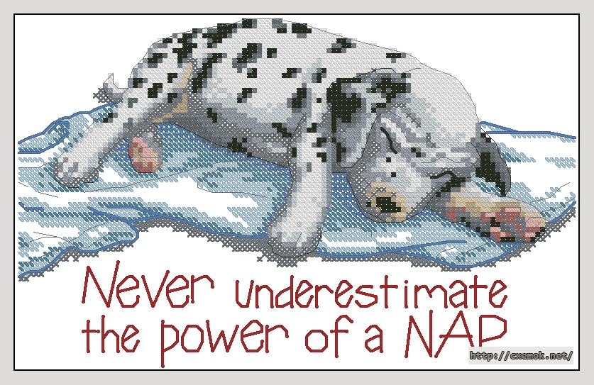 Download embroidery patterns by cross-stitch  - Power nap, author 