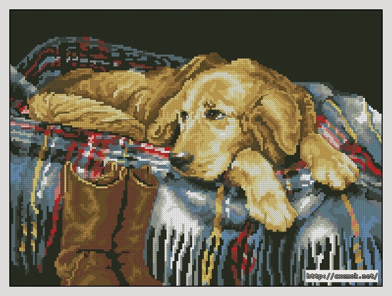 Download embroidery patterns by cross-stitch  - Loyal friend, author 