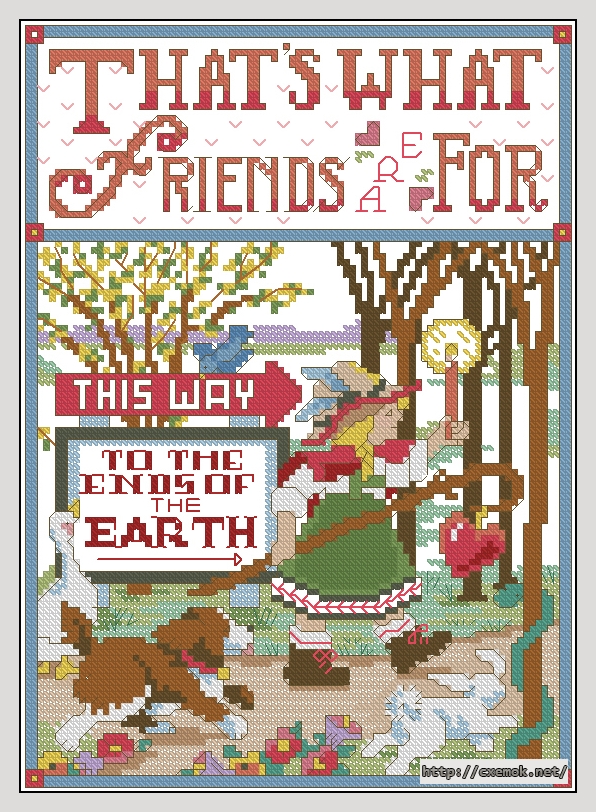 Download embroidery patterns by cross-stitch  - That''s what friends are for, author 