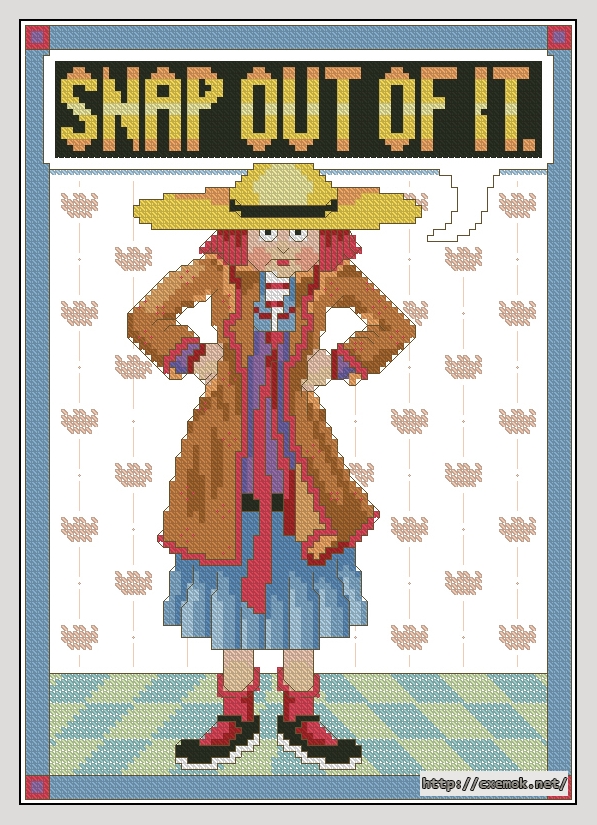 Download embroidery patterns by cross-stitch  - Snap out of it, author 