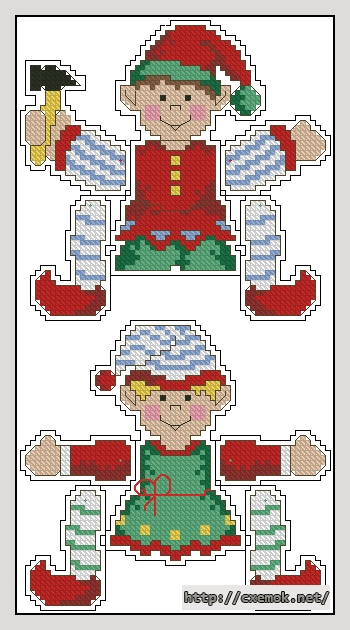 Download embroidery patterns by cross-stitch  - Trim the tree, author 