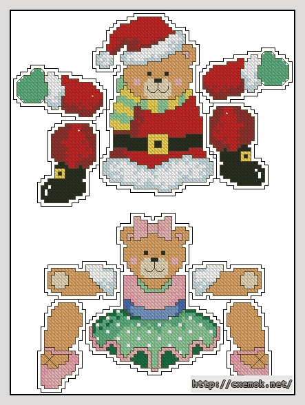 Download embroidery patterns by cross-stitch  - Trim the tree, author 