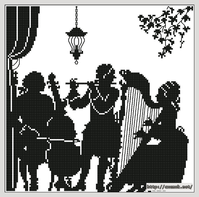 Download embroidery patterns by cross-stitch  - Chamber music, author 
