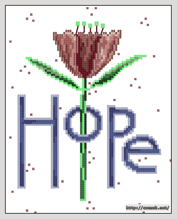 Download embroidery patterns by cross-stitch  - Hope, author 