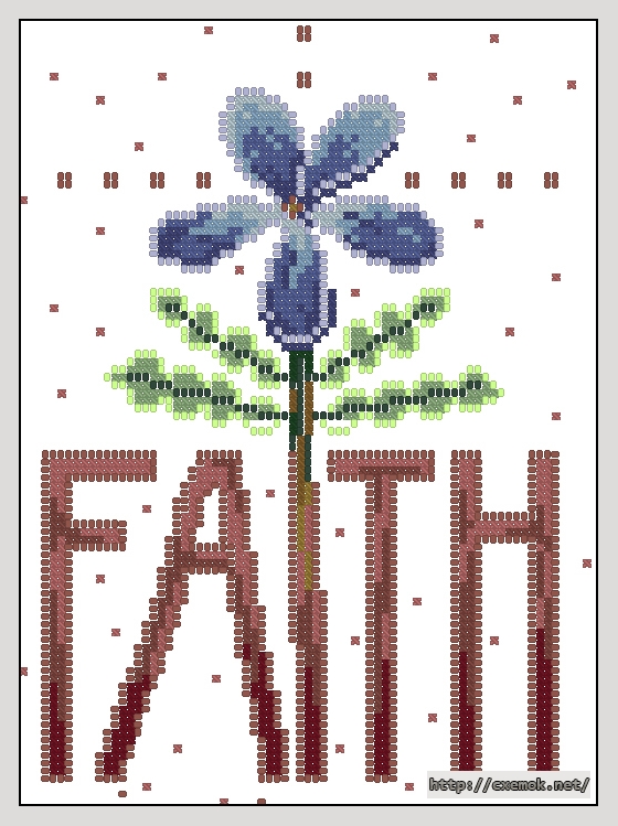Download embroidery patterns by cross-stitch  - Faith, author 
