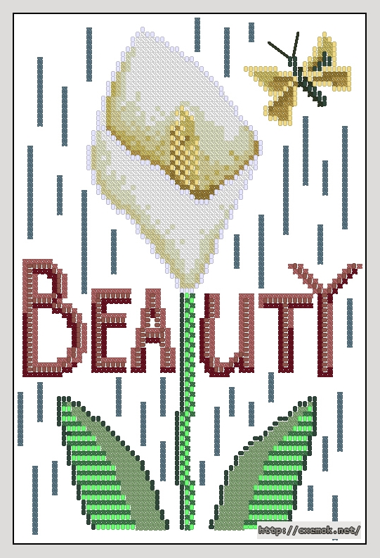 Download embroidery patterns by cross-stitch  - Beauty, author 