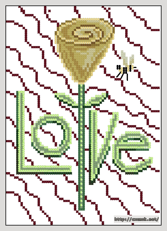 Download embroidery patterns by cross-stitch  - Love, author 