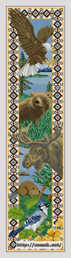 Download embroidery patterns by cross-stitch  - North america, author 