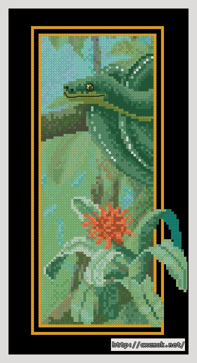Download embroidery patterns by cross-stitch  - Rainforest-piton, author 