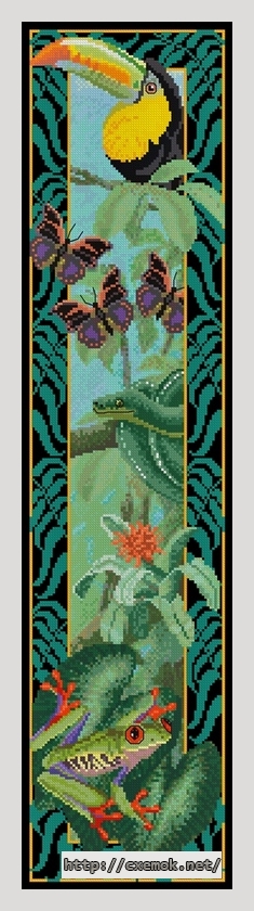 Download embroidery patterns by cross-stitch  - Rainforest, author 