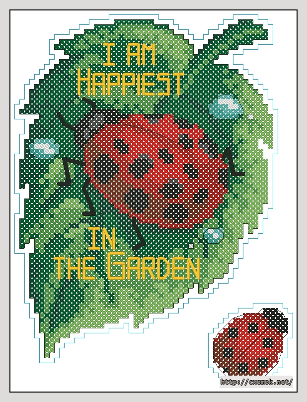 Download embroidery patterns by cross-stitch  - Ladybug, author 