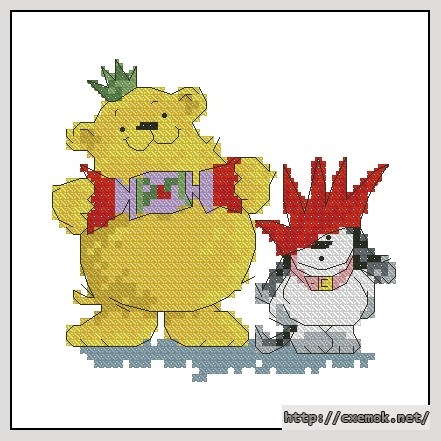 Download embroidery patterns by cross-stitch  - Archie and spot 2, author 