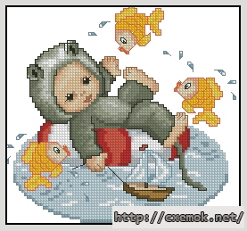 Download embroidery patterns by cross-stitch  - Opossum baby, author 