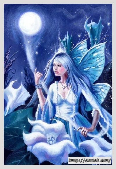 Скачать схему вышивки нитками Moonbeam Fairy, автор 