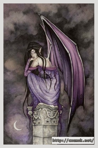 Скачать схему вышивки нитками Dragoness, автор 