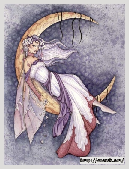 Download embroidery patterns by cross-stitch  - Moon dreaming, author 