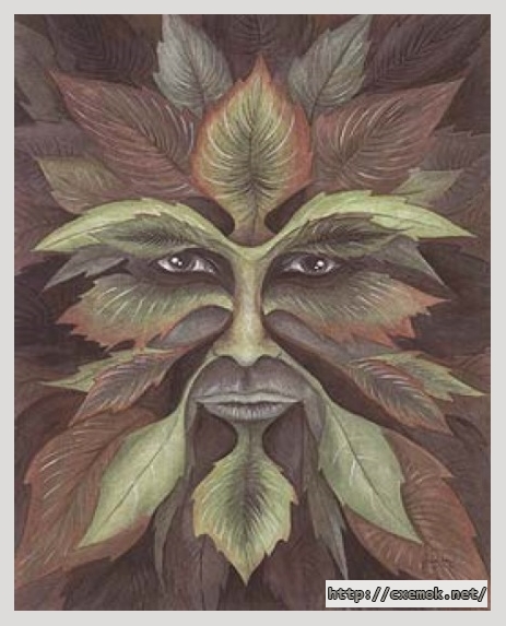 Download embroidery patterns by cross-stitch  - Green man, author 