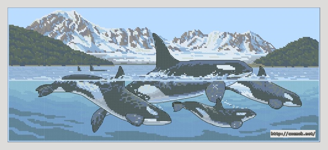 Download embroidery patterns by cross-stitch  - Giants of the sea, author 