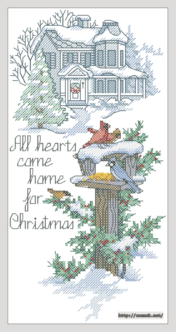 Download embroidery patterns by cross-stitch  - All hearts come home, author 