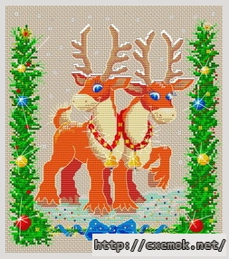 Download embroidery patterns by cross-stitch  - Couples_rennes_noel_rennes, author 