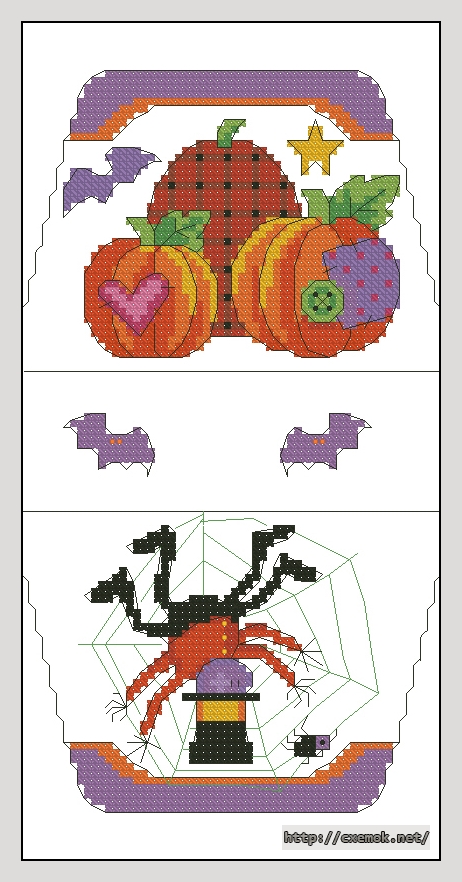 Download embroidery patterns by cross-stitch  - Хеллоуин