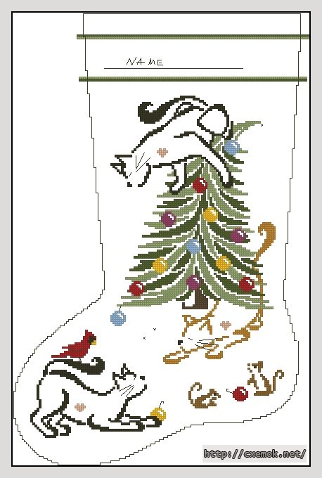 Download embroidery patterns by cross-stitch  - Britty kitty christmas