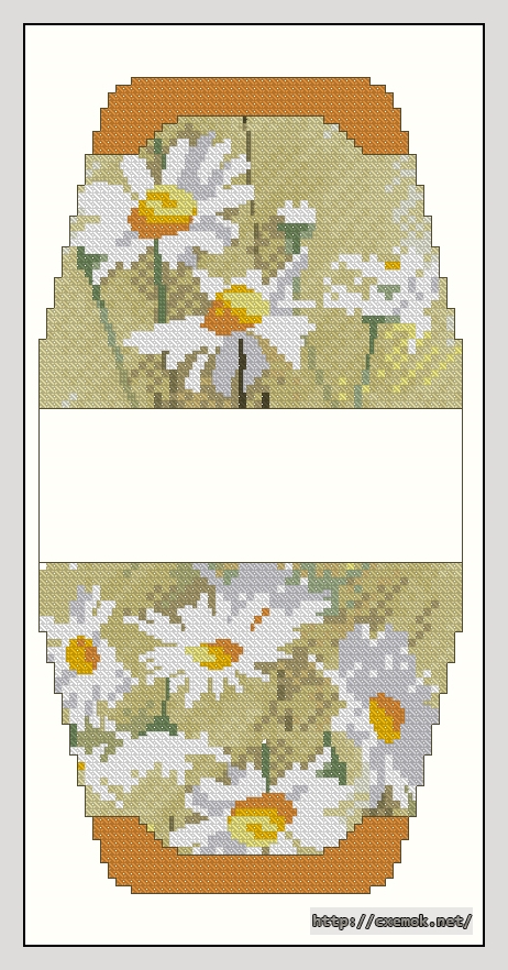 Download embroidery patterns by cross-stitch  - Ромашки (heritage)