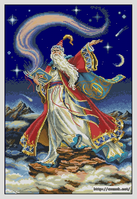 Download embroidery patterns by cross-stitch  - The enchanter, author 