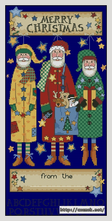 Download embroidery patterns by cross-stitch  - Starlight santas, author 