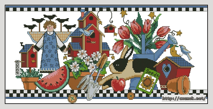 Download embroidery patterns by cross-stitch  - A gardener''s life, author 