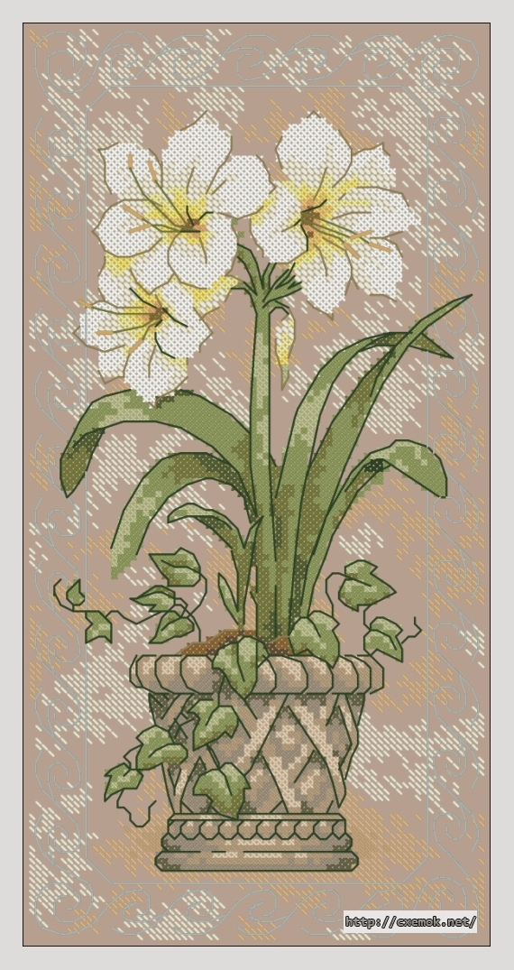 Скачать схему вышивки amaryllis in bloom